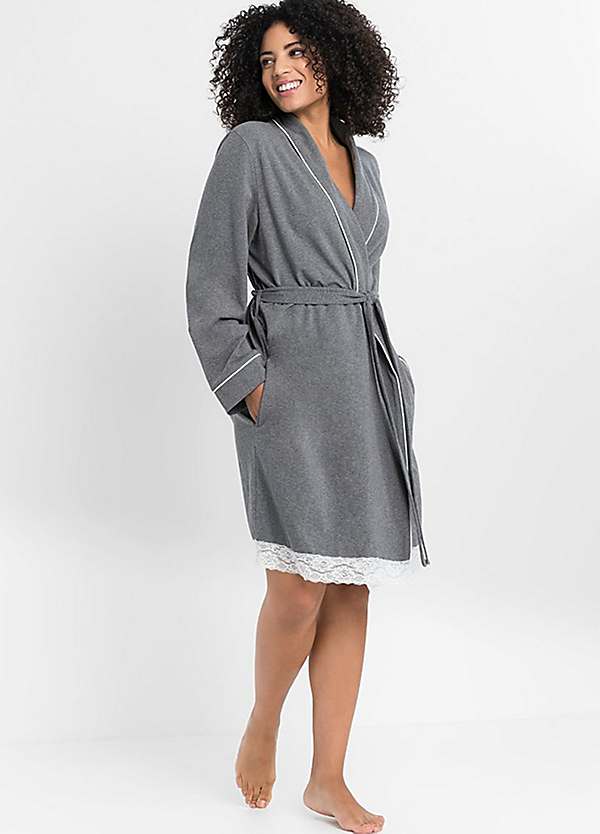ladies cotton jersey dressing gown