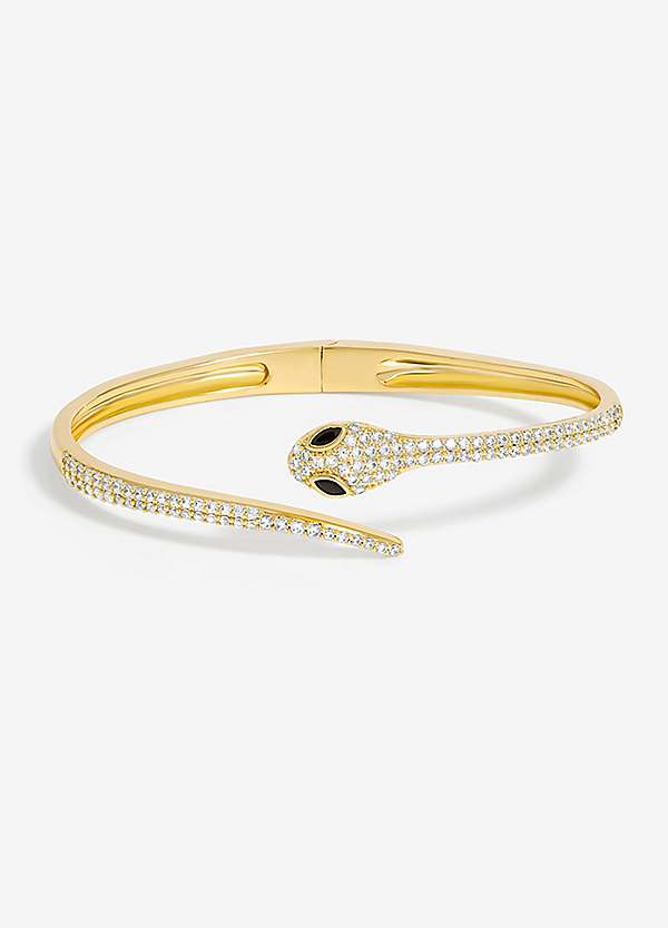 Jon Richard Gold Plated Snake Bangle Curvissa