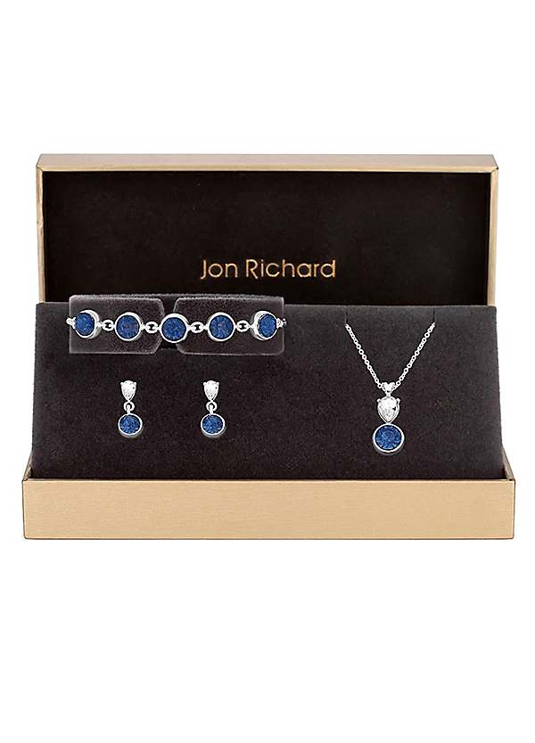 Jon Richard Silver Sapphire Pendant Jon Richard Silver Plated