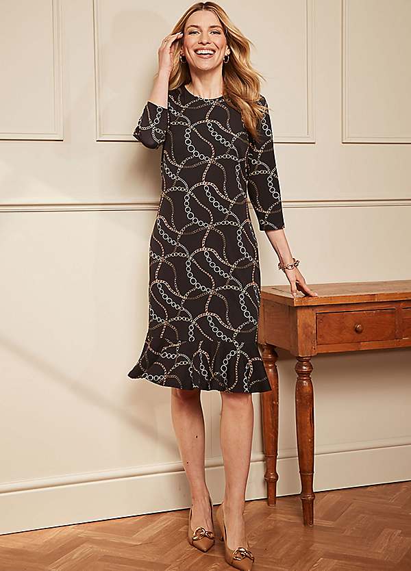 Chain print hotsell shift dress