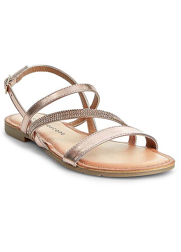 flat strappy sandals wide fit