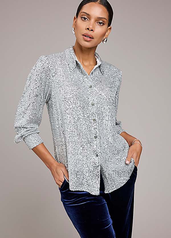 Silver formal shirt online