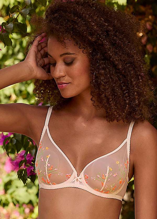 LASCANA Floral Embroidered Underwired Bra
