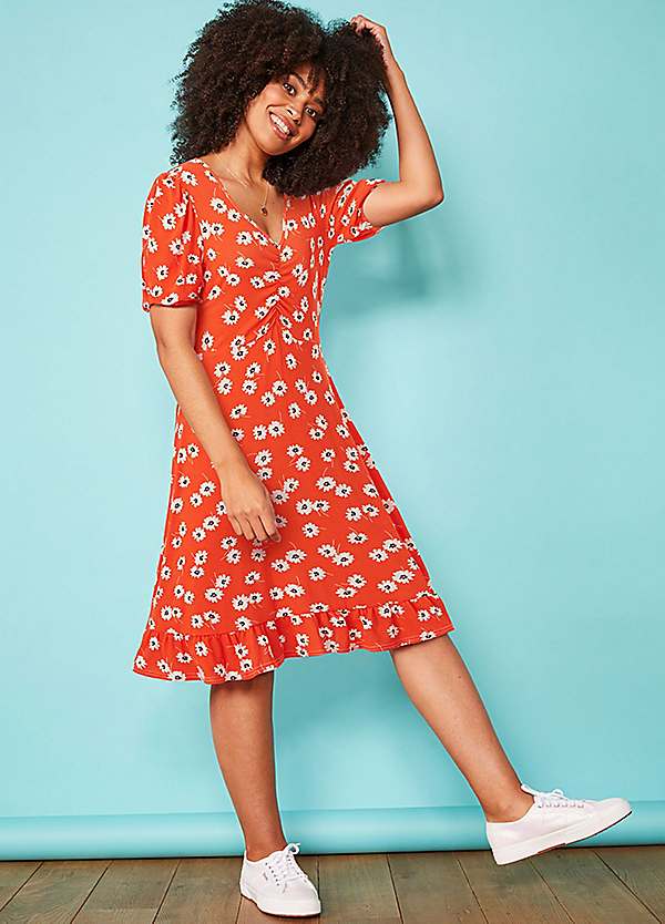 Gap red outlet floral dress