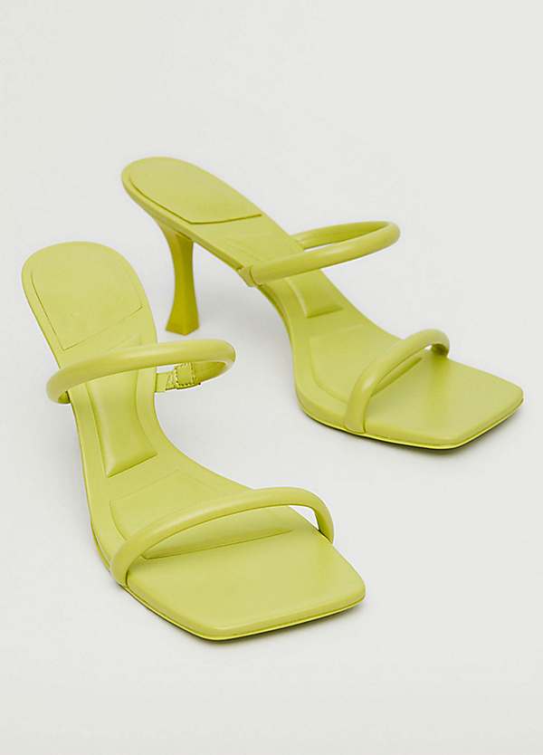 Mango cheap yellow sandals