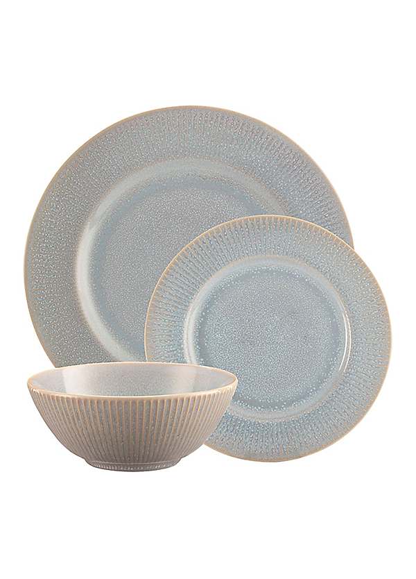 Mason Cash Reactive Glaze 12 Piece Dinnerware Set Curvissa