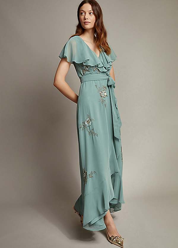 monsoon green floral dress Amari Floral Midi Shirt Dress Green