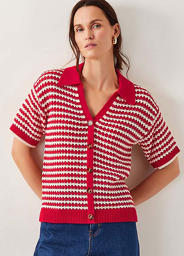 Monsoon Cally Stripe Collar Jumper Curvissa