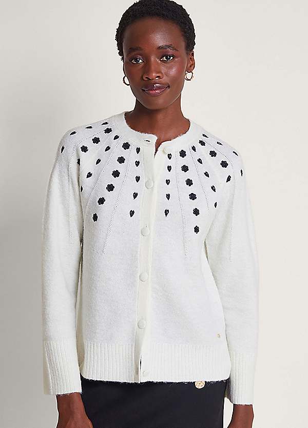 Spotty cardigan deals