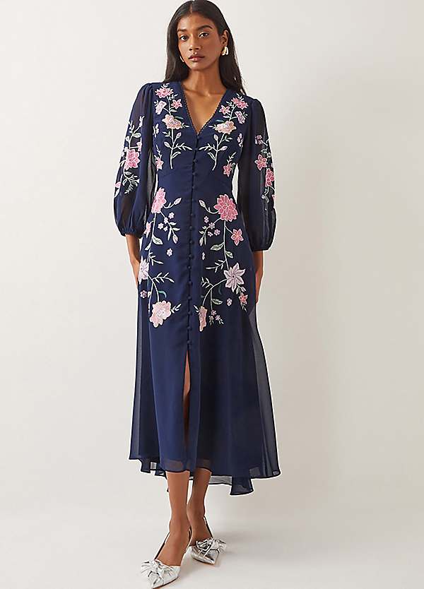 sachin and babi light blue dress Embroidered Maxi & Midi Dresses