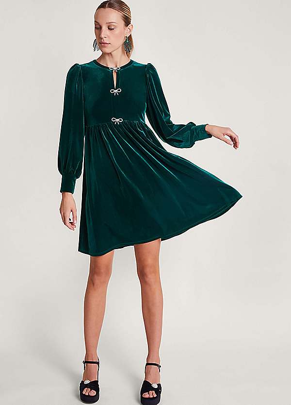 Monsoon velvet sale dress