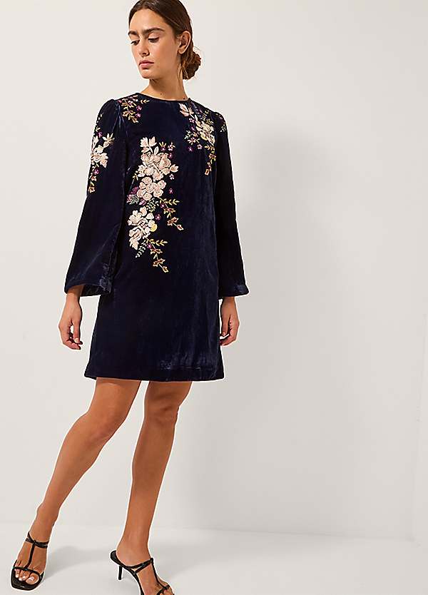 sachin and babi light blue dress Turquoise Sequin Plunge V Mini Dress with Long Sleeves – Modsele main image 1