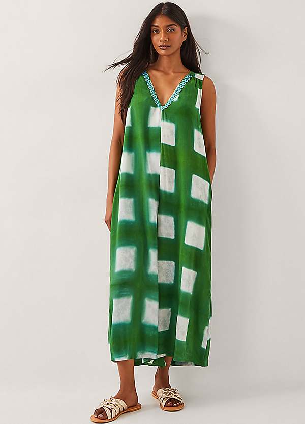 Monsoon Halia Check Jumpsuit | Curvissa