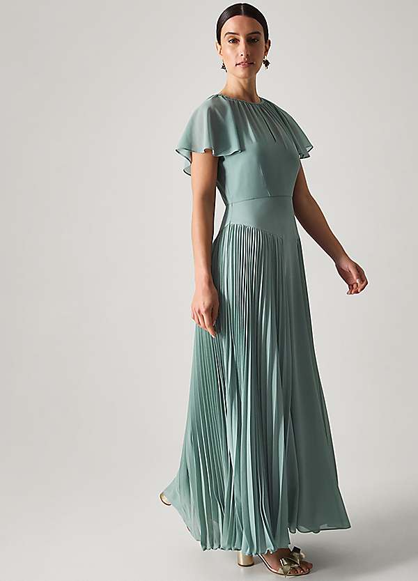 monsoon bridesmaid dresses Madison Flutter Sleeve Pleated Dress Autumn Shop