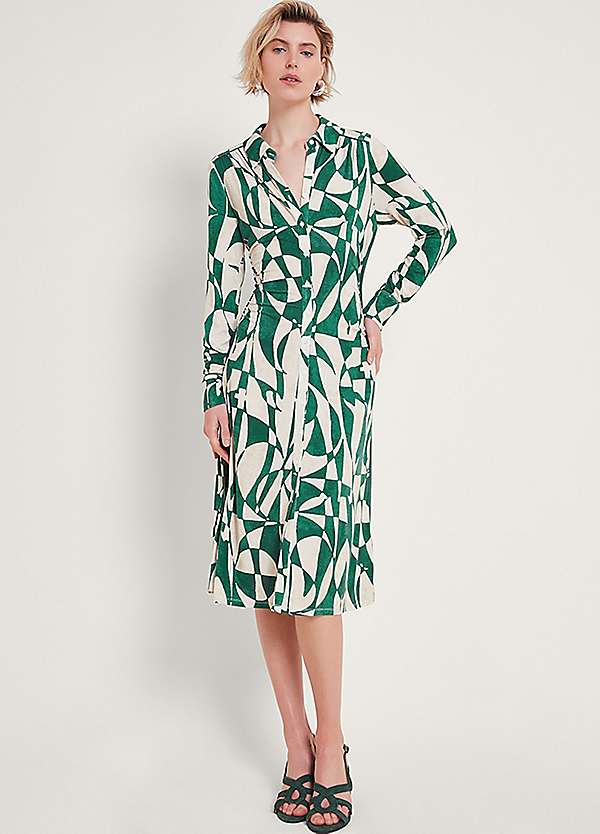 Monsoon Print Shirt Dress