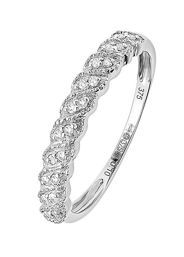 White gold deals twist eternity ring