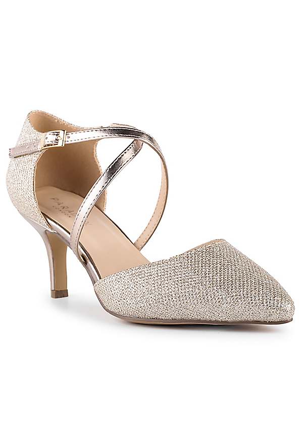 Silver glitter heels outlet wide fit