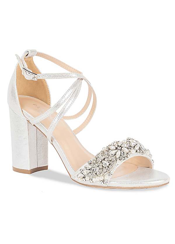 Block 2024 silver sandals