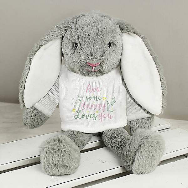 personalised rabbit teddy