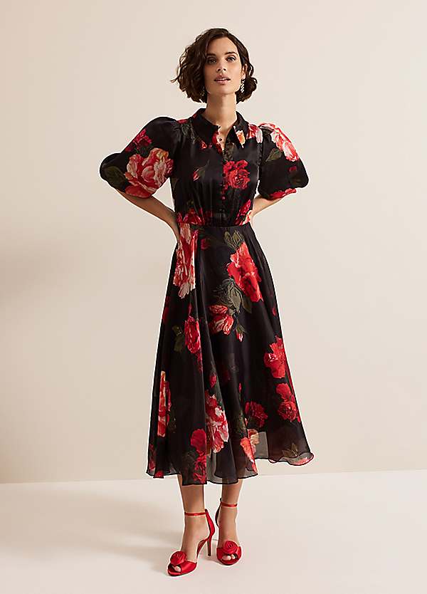 Phase Eight Cilla Floral Shirt Midi Dress