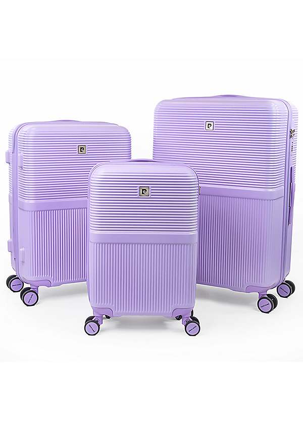 Pierre Cardin Monaco Purple Lightweight Hardshell Suitcase Curvissa