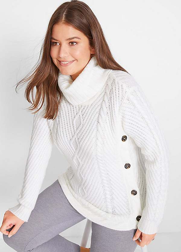 Polo Neck Jumper by bonprix | Curvissa
