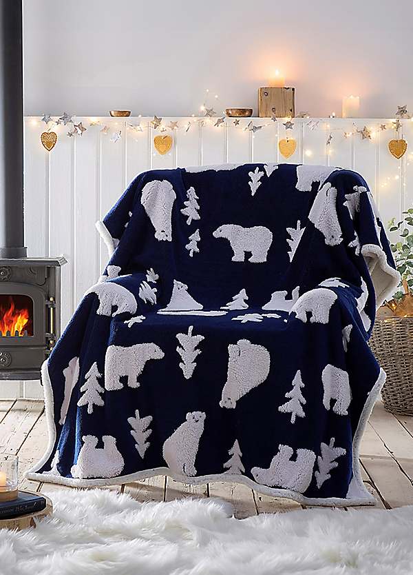 Polar bear throw sale