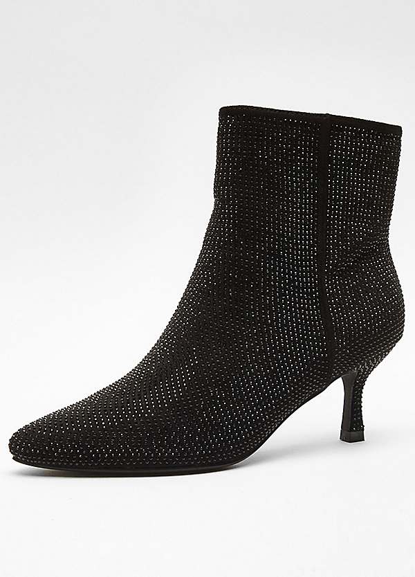 Quiz block heel 2025 ankle boots