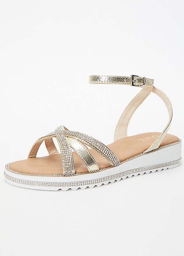 Quiz best sale gold sandals