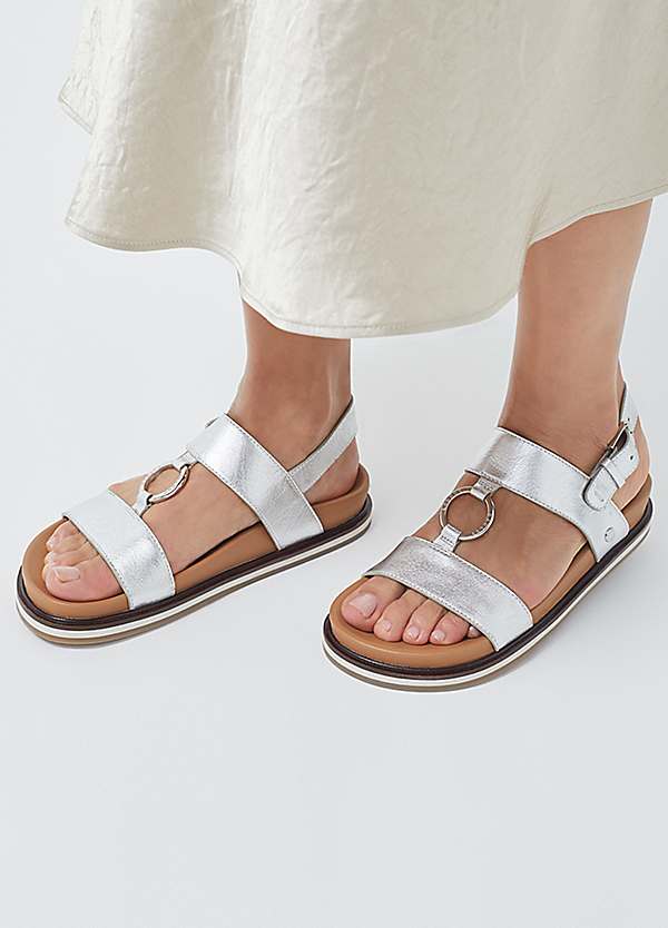 Metallic on sale footbed sandals