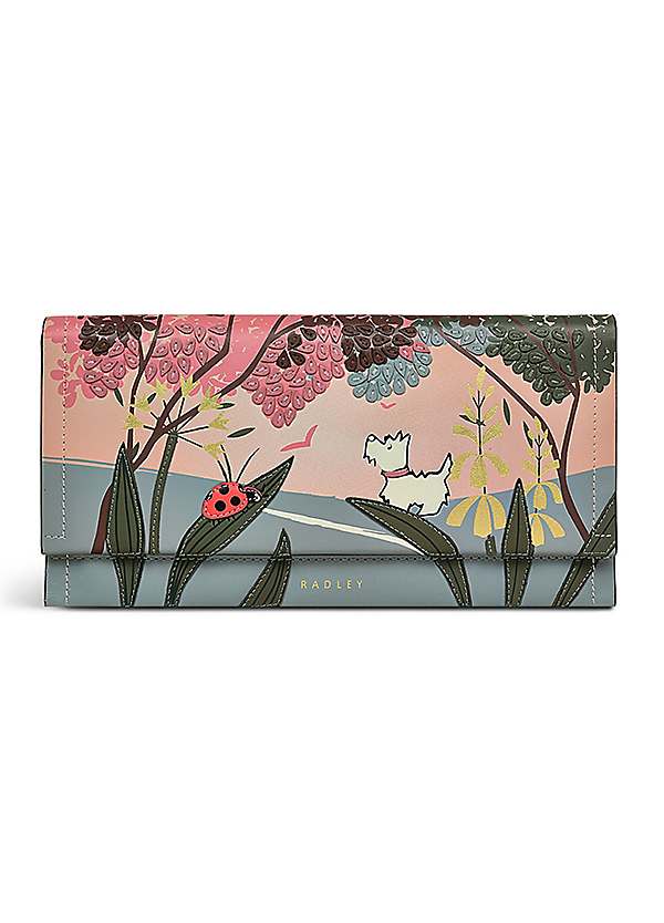 英国発【RADLEY】Spring Meadow フラップオーバー長財布 Prairie Pink Large Picture Purse | Spring Meadow SS25