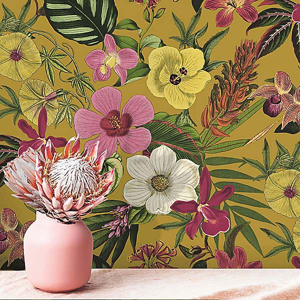Floral modern wallpaper discount