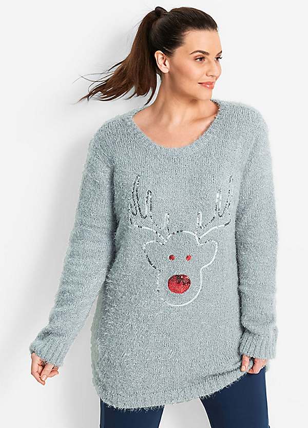 longline christmas jumper