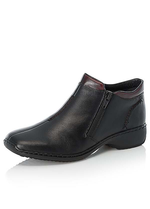 rieker double zip ankle boots