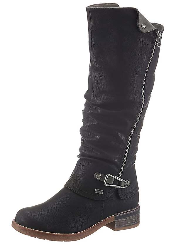 rieker faux leather winter boots