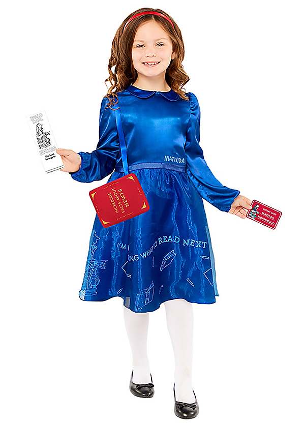 Roald Dahl Kids Classic Matilda Fancy Dress Costume Curvissa