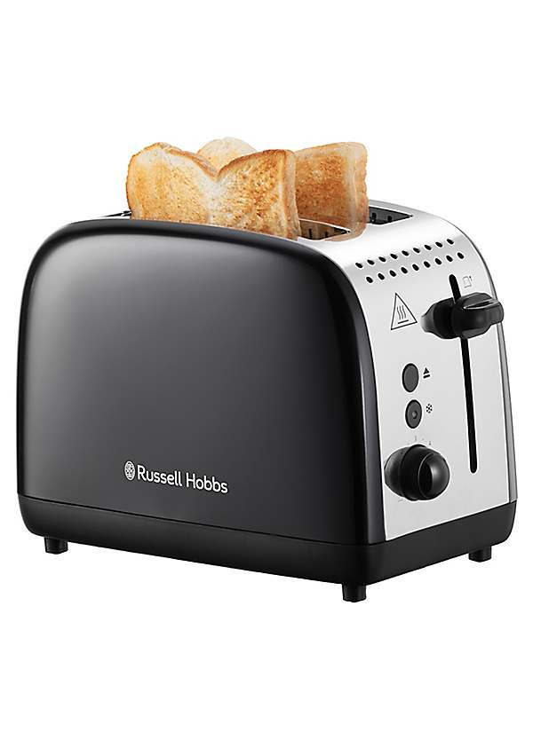Russell Hobbs Stainless Steel Slice Toaster 26550 Black Curvissa