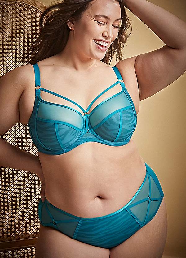 Plus Size and full figured Animal Print Underwire Bra