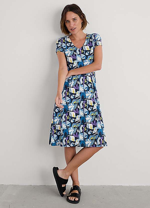 Seasalt Cornwall Blue Pier View Jersey Dress