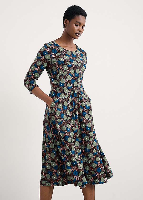 seasalt jersey dresses Cornwall Navy April Dress - Navy Override