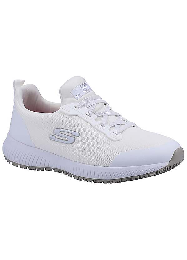 Sketchers ladies best sale white trainers