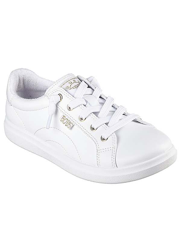 Skechers Wide Fit White Bobs D'vine Instant Delight Trainers