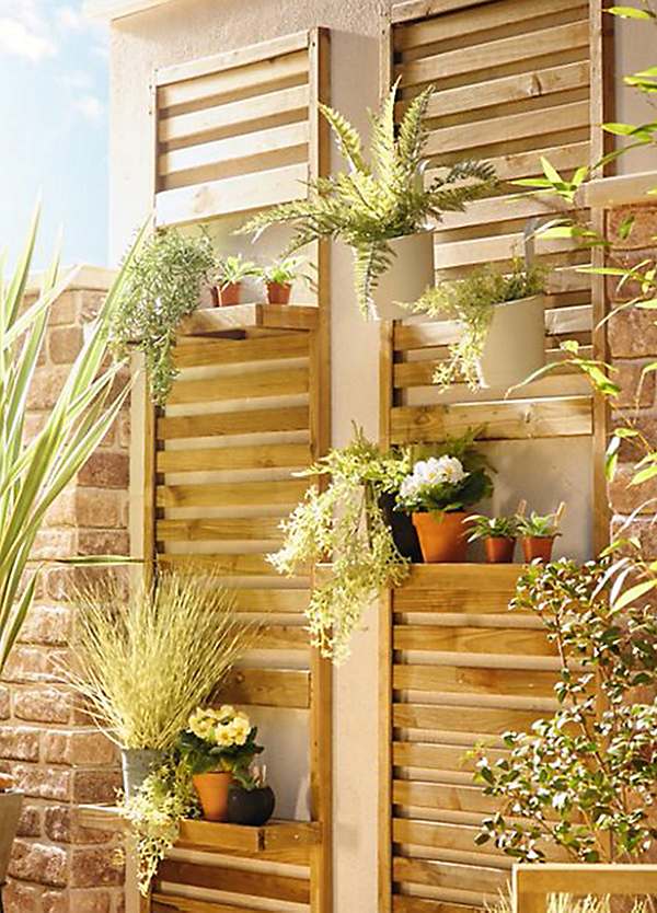 Slatted Wall Planter 1 Shelf | Curvissa