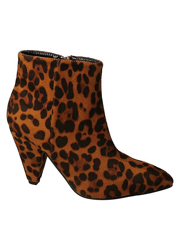 Cheap deals leopard booties