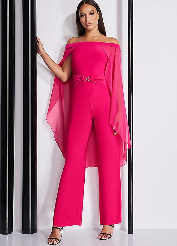 pink bardot jumpsuit