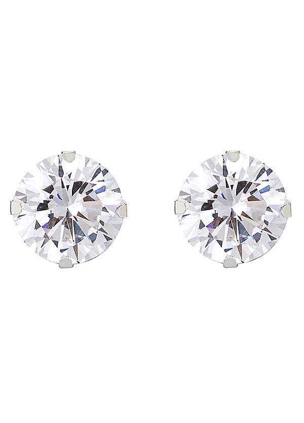 10mm cubic zirconia stud earrings