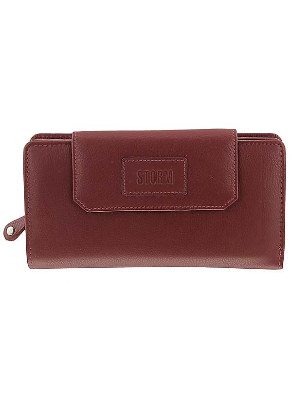 Dark red 2024 leather purse