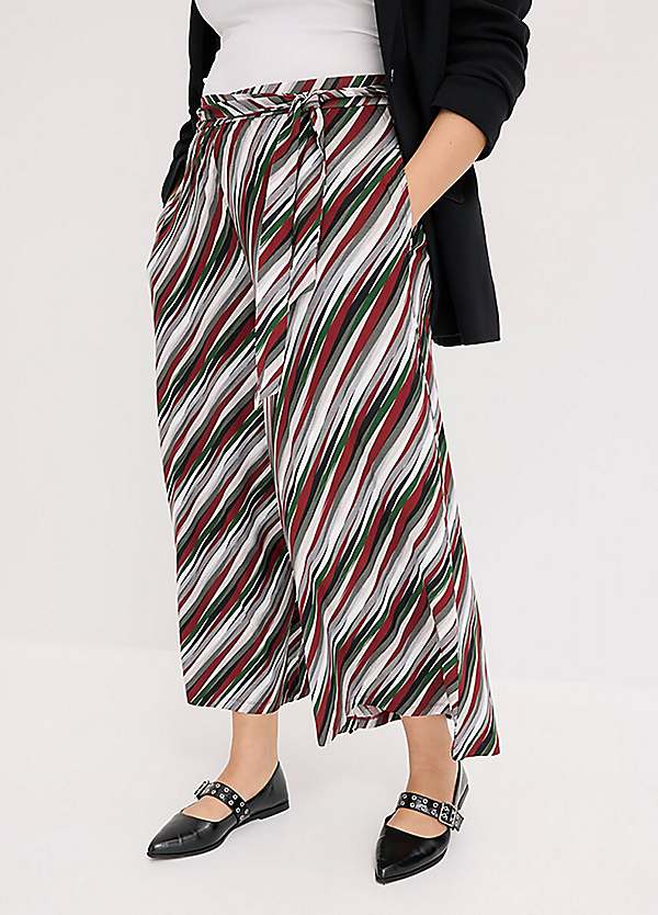 Striped Jersey Culottes by bonprix Curvissa