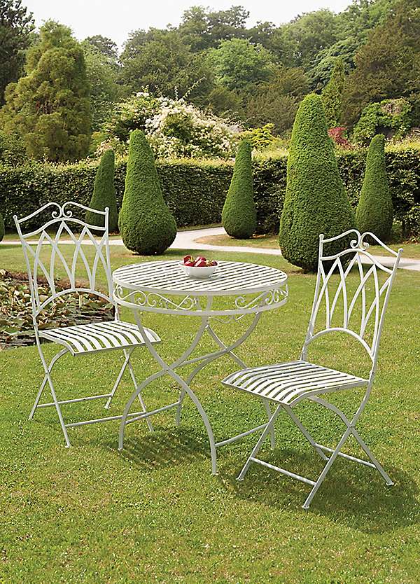 Suntime Gloucester White Cast Iron Bistro Set