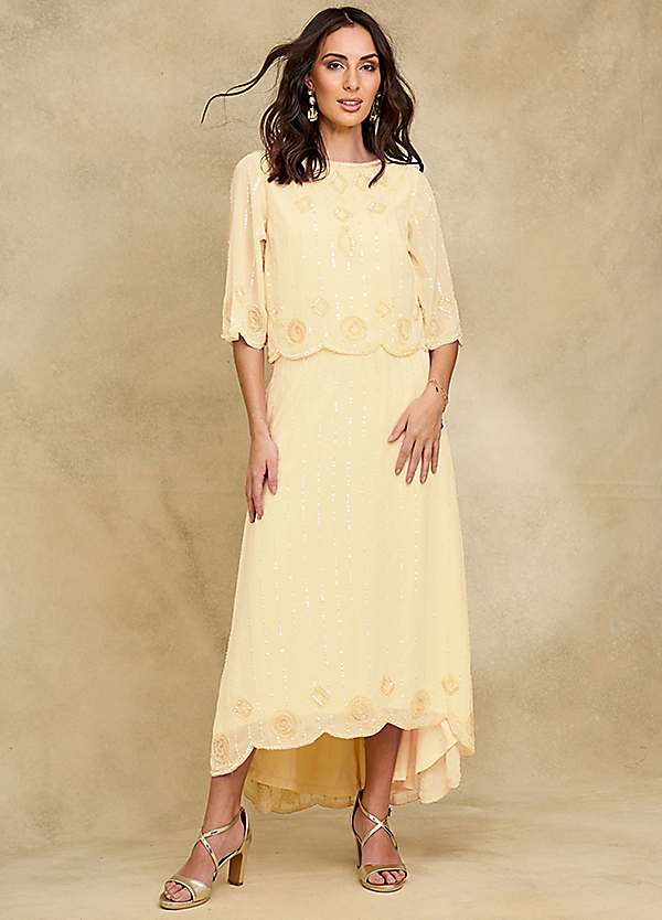 Lemon Overlayer Lace Dress by Together